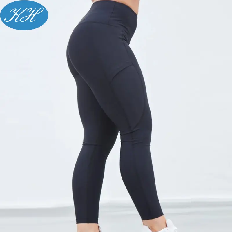 Leggings feminina de cintura alta, personalizada, à prova de suor, drenante, roupa esportiva, yoga