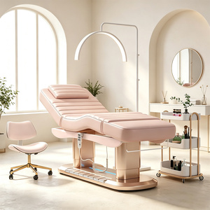 Cama de Masaje Facial Eléctrica de Estilo Moderno con 4 Motores, Cama de Belleza Personalizada para Extensiones de Pestañas para Salón de Belleza - Product Image 1