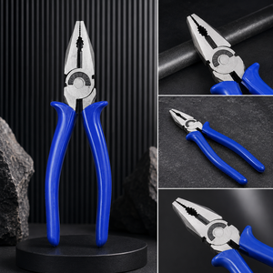 Heavy Duty Combination <b>Pliers</b> Professional Long Nose Steel Hand <b>Tool</b> with Blue Grip for Electrical Plumbing Mechanical Repair - Product Image 2