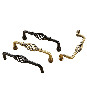 Amerikan Tarzı Retro Oyuk Kuş Kafesi Antik Bronz Kulplar Avrupa Tasarımı Demir Topuzlar Mutfak Gardırop Şifonyer Alışveriş Merkezi için - Product Image 1