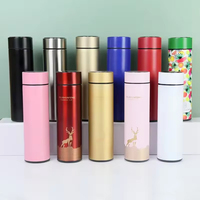 Botella de Agua con Pantalla LED de Temperatura y Logotipo Personalizado, 500 ml, Termo Digital de Acero Inoxidable, Botella Inteligente de Doble Pared
