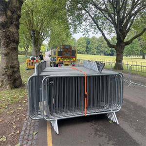 Xách tay đường giao thông an toàn hàng rào thép kim loại phẳng hàn chân nhúng mạ kẽm Ống kiểm soát đám đông cho an toàn đường bộ - Product Image 2