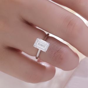 Bague en diamant de culture, fiançailles, proposition de mariage, bijoux fins, personnalisée, simple, luxe, cadeau d'anniversaire, argent S925, haut de gamme - Product Image 5