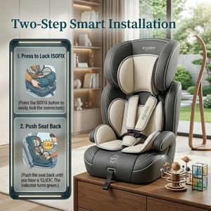 Siège <span class=keywords><strong>rehausseur</strong></span> détachable Ogolee certifié ECE R129/03 I-Size, fixation ISOFIX, réglage de la hauteur sur 6 positions, non pliable, charge maximale 36 <span class=keywords><strong>kg</strong></span> - Product Image 3