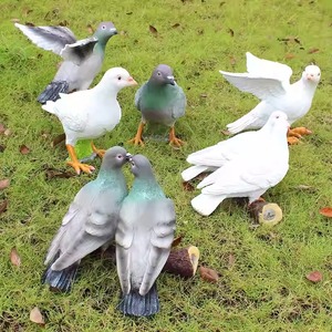 Patung hewan realistis dekorasi halaman merpati, ornamen pemandangan taman Merpati Putih - Product Image 5