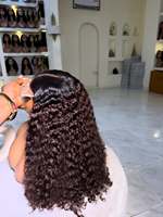 Pelucas de Cabello Humano Natural Vietnamita HD sin Pegamento, Rizado Birmano, con Encaje Frontal, Cabello con Cutícula Alineada, Peluca Frontal Completa 360, Media Peluca