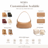 Sac à main de luxe vintage SEMIA pour femme, en PU, bandoulière, fourre-tout, fermeture éclair, étanche, durable, portable