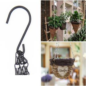 Hot Selling Durable Garden Supplies 3 Point Gardening Plant Flower Pot <strong>Basket</strong> <strong>Hanging</strong> <strong>Chain</strong> with Hooks - Product Image 3