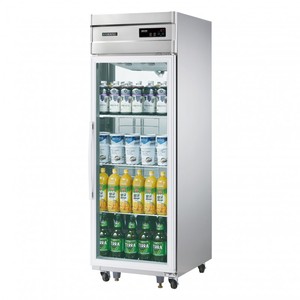 Refrigerador con Puerta de Vidrio y Enfriamiento por Ventilador de 25 Pies Cúbicos, 220V, Acero Inoxidable, Control Digital para <span class=keywords><strong>Supermercado</strong></span> - Product Image 1