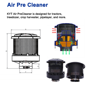 Máy xúc xe ủi xe nâng Pre Cleaner Bộ lọc không khí thay thế precleaner máy kéo không khí prefilter OEM kyf100 29 đến 88 CFM - Product Image 4