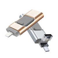 Unidad Flash USB Longima OTG 4 en 1 de Metal 3.0, 2TB Portátil y Multifuncional con Interfaz Tipo-C para Teléfonos y Computadoras, Opciones de 64GB/128GB