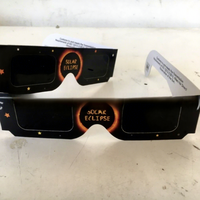 Lunettes personnalisées en papier pour l'observation de l'éclipse solaire totale, monture carrée