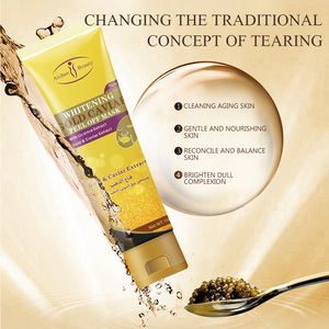 OEM Peel Off Mascarilla 100mL 24K Oro Blanqueamiento Caviar Peel Off Mascarilla Limpieza facial Eliminación de arrugas Mascarilla facial hidratante - Product Image 4