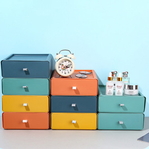 Best-Selling Stackable <b>Storage</b> Container Rectangle Shape Contrast Colors Desktop Finisher Drawer Organization <b>Storage</b> <b>Boxes</b> Bins - Product Image 1