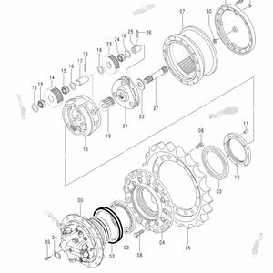 Motor de Desplazamiento Final para Excavadora Zx135 9289616 HMGE21 para Hitachi - Product Image 6