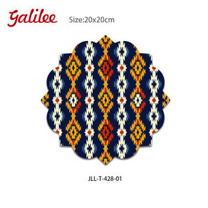 Sous-verres et tapis d'isolation en céramique à fleurs octogonales européennes et américaines créatives Catégorie <span class=keywords><strong>de</strong></span> produit Tampons et tapis TRIVET - Product Image 2