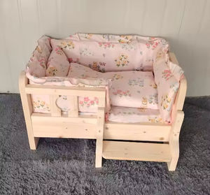 Doppel-Hunde bett Massivholz Goldenes Haar Haustier Zwinger Vier Jahreszeiten Universal Hunde matte Katzen matte Hunde bett zubehör - Product Image 3