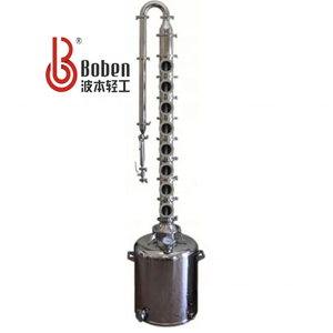 Tanque con camisa de vapor/caldera con columna de destilador de cobre y mezclador/agitador para equipo de destilación - Product Image 3