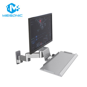 Meisonic T9-MA01KB Argent – Support mural tout-en-un pour moniteur industriel, <span class=keywords><strong>bras</strong></span> de fixation pour écran tactile et <span class=keywords><strong>ordinateur</strong></span> de bureau - Product Image 2
