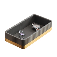 Boîte de rangement en cuir pour clés de bureau, Style luxueux, Style Rectangle, organisateur d'aromathérapie cosmétique, plateau de rangement