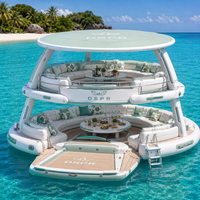 Plateforme flottante gonflable exclusive pour l'été, tapis aquatique rafraîchissant pour la plage, le lac et les loisirs aquatiques quotidiens