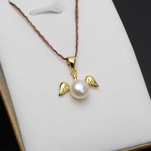 จี้เงินแท้ S925 รูปนางฟ้าตัวน้อย สำหรับทำเครื่องประดับ DIY แบบกึ่งสำเร็จรูป พร้อมฐานไข่มุกแบบปรับแต่งได้ ฝังไข่มุกแบบหลวม - Product Image 4