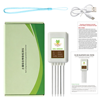 Détecteur de sol Bluetooth rechargeable avec enregistrement automatique des données et exportation vers Excel – Sonde 8-en-1 NPK PH EC Humidité Température Fertilité du sol