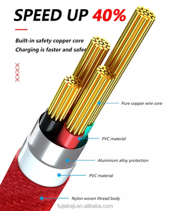 Meistverkauftes 2,8A 2-in-3 Multi-Nylon-Kabel Mehrfach-Lade- und Datenkabel Schnelles USB-Ladekabel für iPhone für Samsung - Product Image 6