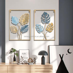 Décoration murale moderne <span class=keywords><strong>de</strong></span> luxe en métal et en fer, arbre à feuilles 3D, design écologique, pour chambre d'enfants, salon, canapé, télévision - Product Image 3