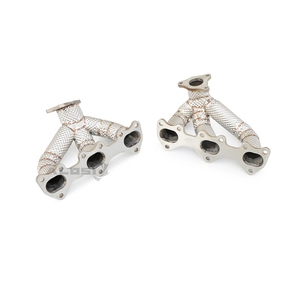 Collecteur d'échappement pour Porsche 992.1 3.0T 3.7T 3.8T Carrera S Turbo S 2018-2023, tuyaux d'échappement, downpipe avec bouclier thermique - Product Image 3