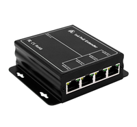 Extenseur POE standard 10/100 Mbps à 3/4/5 ports pour système de sécurité CCTV intérieur avec prise en charge QoS et SNMP