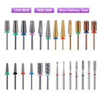 Elesecret OEM Broca para uñas de carburo de tungsteno y diamante, con forma de barril cónico, 4XC 5XC, para pulido de uñas acrílicas y eliminación de esmalte.