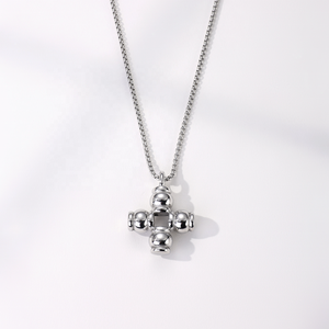 Hot Selling Ladies Monaco <b>Cross</b> Stainless Steel Necklace Roccia Pendant Necklaces Wholesale - Product Image 4