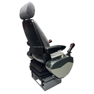 Siège de conducteur à suspension pneumatique OEM pour <span class=keywords><strong>excavatrice</strong></span> avec accoudoir, appui-tête et ceinture de sécurité, pièces de cabine pour engins de construction - Product Image 4