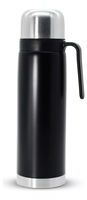 Thermos moderne en acier inoxydable de 1 litre isolé sous vide avec poignée écologique de grande capacité pour le thé Yerba Mate