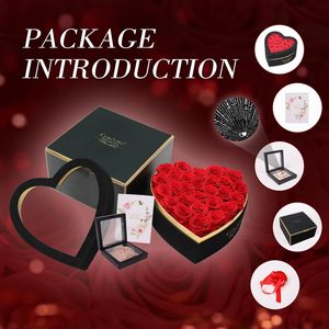Rose Conservate Casaido 27 Pezzi in Scatola a Cuore con Collana Rosa Eterna <span class=keywords><strong>Regalo</strong></span> per Anniversario Compleanno Donna <span class=keywords><strong>Fidanzata</strong></span> San Valentino <span class=keywords><strong>Natale</strong></span> - Product Image 2