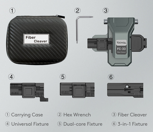 Cortadora de Fibra Óptica Automática One Step Fiber Cleaver 33, Herramienta de Corte de Fibra Óptica Totalmente Metálica y Equipo de Fibra para Cable FTTH - Product Image 3