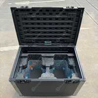 Kkmark Boîte de rangement de transport en plastique détachable PE, boîte à outils légère, éclairage LED utilitaire, câbles, étuis de vol en HDPE