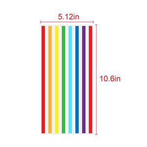 Bolsas de Regalo Coloridas con Estampado de Rayas y Puntos, Bolsas para Dulces y Recuerdos con Cierres de Alambre para el Día del Orgullo Infantil - Product Image 5
