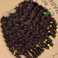 Extensions de cheveux humains bruts bouclés indiens au crochet, cuticules alignées, 100 % cheveux vietnamiens birmans bouclés, cheveux bruts bouclés profonds et lâches, cheveux crépus bouclés