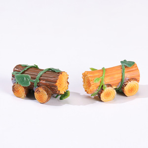 Carrito de madera en miniatura de resina, adorno para jardín de bonsái, decoración para pecera, color café, ecológico - Product Image 4
