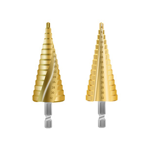 Step <b>Drill</b> <b>Bit</b> Metric TiCN Coated Hex Shank For Steel Drilling And Reaming Multi Purpose - Product Image 5