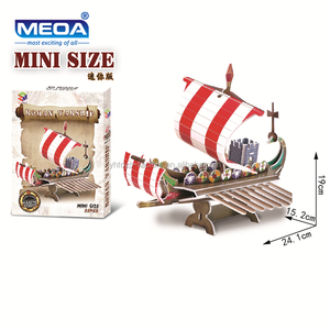 Jouets éducatifs, puzzles 3D, modèles de navires, voilier Black Pearl/Santa Maria/navire de guerre romain, bricolage, cadeaux, jouets - Product Image 5