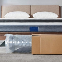 Matelas hybride moderne en mousse à mémoire de forme et ressorts ensachés, compressé sous vide, enroulable, taille King/Twin, mobilier de maison