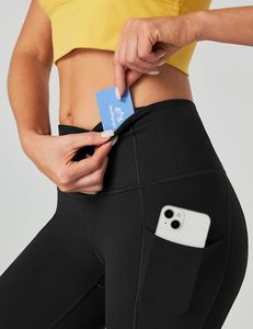 Leggings Capri de Cintura Alta Healthyoga para Mujer, con Bolsillos, Control de Abdomen, Resistentes a las Arrugas, Pantalones de Yoga - Product Image 3