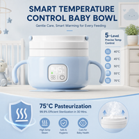 Robot culinaire portable pour bébé sans BPA, chauffe-biberon, bol, prise USB, conception détachable, étanche IPX7, capacité 450 ml, 0-12 mois