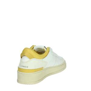 D.A.T.E. Sneakers Donna W401-TO-BC-HY Bianche e Gialle 37 Scarpe di Tela alla Moda - Product Image 3