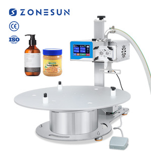 เครื่องบรรจุของเหลวข้นแบบตั้งโต๊ะอัตโนมัติ ZONESUN ZS-DTFP3 พร้อมปั๊มเกียร์โรตารี่ไฟฟ้า สำหรับบรรจุขวดน้ำผึ้ง ซอส ครีม และของเหลวข้นหนืดอื่นๆ - Product Image 1