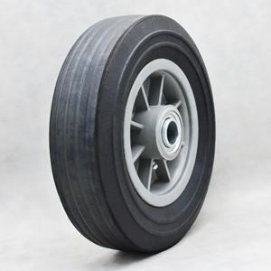 S-S Airless Preto Roda de Borracha Pneumática <span class=keywords><strong>Semi</strong></span> 8 polegadas Rodízio Do Trole Do Polímero - Product Image 3