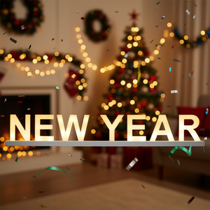 Letras LED con Luz, Letrero Magnético de Año Nuevo con Atenuador Táctil para Decoración del Hogar y Fiestas - Product Image 2